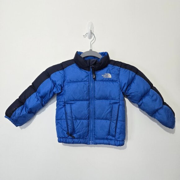 The North Face Toddler Down Puffer Jacket 550 Fill Size 2T Full Zip Blue Outdoor